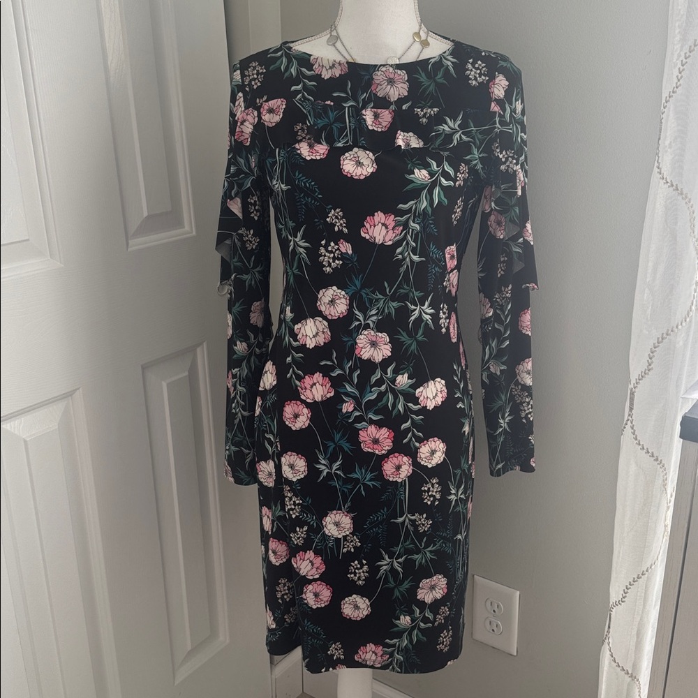 American Living Black and Pink Floral Dress